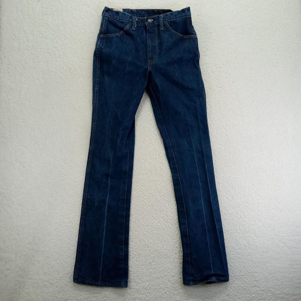 VTG Cowden Jeans Womens 30M (29x34) Highrise USA Cotton Dark‎ Denim Boot
